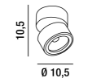 Immagine di Faretto Spot Led Rotondo Orientabile Bianco Ø10,5 Camera Perenz 6774 B