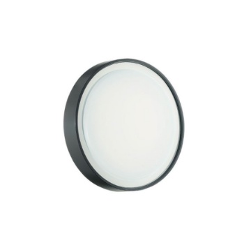 Immagine di Plafoniera Rotonda Led 15w Da Esterno Antracite Aidi Ondaluce