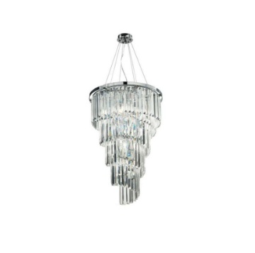 Immagine di Lampadario Cristalli A Cascata Elegante Per Salone 10 Luci Alexander Ondaluce