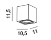 Immagine di Applique Da Esterno Cubo Bianco Led Gx53 Biemissione Totem IP54 Perenz