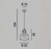 Immagine di Sospensione Vintage  Paralume Vetro Fumé Orientabile Perenz 6840 FU