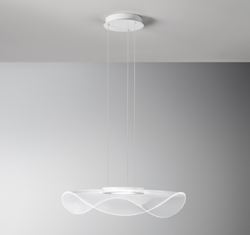 Immagine di Lampadario Led Da Cucina Ondulato Con Microincisioni 70 cm Medusa Perenz