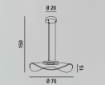 Immagine di Lampadario Led Da Cucina Ondulato Con Microincisioni 70 cm Medusa Perenz