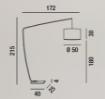 Immagine di Piantana Base Marmo con Paralume Tessuto Zoe Marrone Perenz 6876 MM