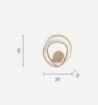 Immagine di Applique Cerchi Luminosi Oro Led 23w 3000k Golden Ondaluce