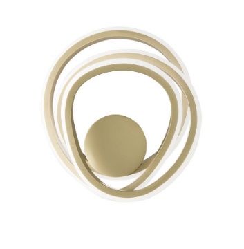 Immagine di Applique Cerchi Luminosi Oro Led 23w 3000k Golden Ondaluce
