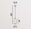 Immagine di Sospensione Coro Ottone Bicchiere Vetro Trasparente 11 cm Perenz
