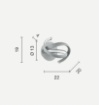 Immagine di Applique Lumen Ondaluce Led 3000k Design Curvo Grigio