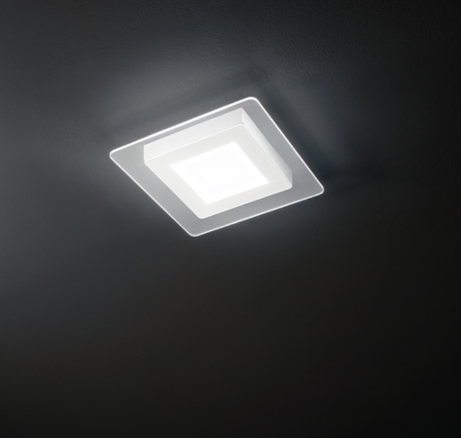 Immagine di Plafoniera Quadrata Led CCT 3000k+4000k+6000k Diffusore Microincisioni a Laser L48x48 cm Perenz 6966 B CT 