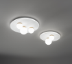 Immagine di Plafoniera Ball Rotonda Con Sfere Bianche Doppia Illuminazione Led 3000K Perenz