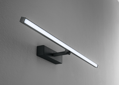 Immagine di Applique da Specchio Nera Lineare Led Orientabile 300° Riga Perenz 8040 N CT