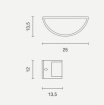 Immagine di Applique Da Esterno Fascia Grigio Argento IP44 Fabius Ondaluce Ciciriello