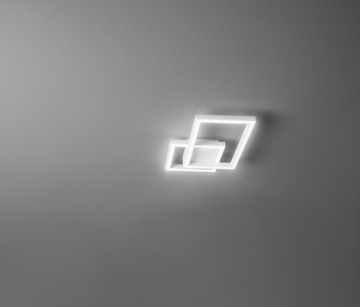 Immagine di Lampada da Soffitto Squadrata Bianca Led 20w CCT 3000K 4000K 6000K CROSS Perenz 8058 B CT