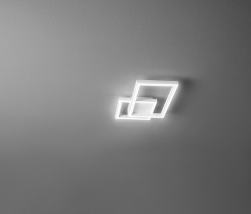Immagine di Lampada da Soffitto Squadrata Bianca Led 20w CCT 3000K 4000K 6000K CROSS Perenz