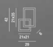 Immagine di Lampada da Soffitto Squadrata Bianca Led 20w CCT 3000K 4000K 6000K CROSS Perenz