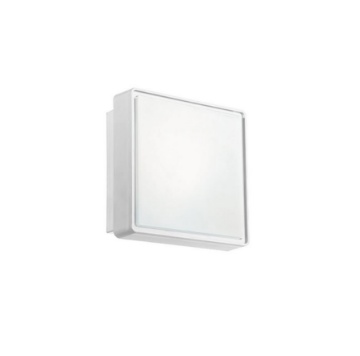 Immagine di Plafoniera Esterno Quadrata 22x22 cm Picca Bianco IP65 Ondaluce