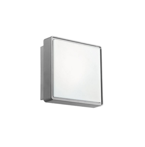 Immagine di Plafoniera Esterno Quadrata 22x22 cm Picca Grigio IP65 Ondaluce