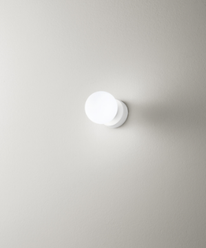 Immagine di Lampada da Parete o Soffitto Moderna Bianca Paralume Sfera Vetro 1xG9 Maga Perenz 8070 B 