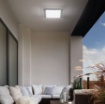 Immagine di Plafoniera Led Esterno Quadrata Bordo Grigio 4000k Tablet Ondaluce