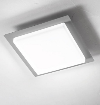 Immagine di Plafoniera Led Esterno Quadrata Bordo Grigio 4000k Tablet Ondaluce