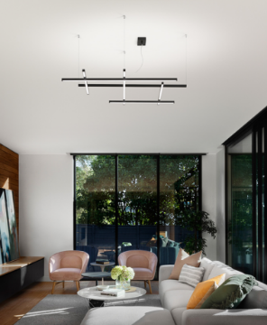 Immagine di Lampadario Design Quadrati Led CCT Cambio Temperatura Net Nero Perenz 8084 N CT