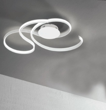 Immagine di Plafoniera Profilo Curvo Led 57w Dimmerabile Twist Bianco Ondaluce