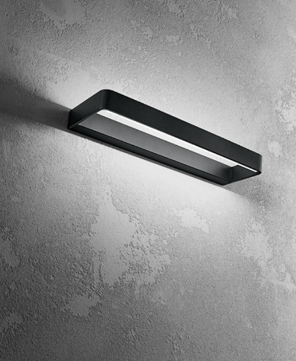 Immagine di Applique Rettangolare Nera Led 30w CCT Cambio Colore Temperatura Vega Perenz 8098 N CT