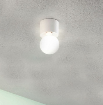 Immagine di Plafone Fisso Rotondo Bianco Con Portalampade E27 Bow Ondaluce