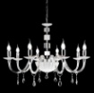 Immagine di Lampadario Classico 8 Luci In Vetro e Cristallo Livia Ondaluce