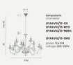 Immagine di Lampadario In Vetro e Cristallo Classico Per Salone Ravel 12 Luci Ondaluce
