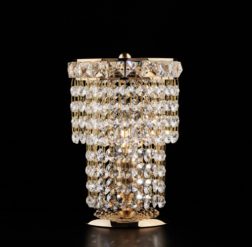 Immagine di Lumetto Classico Decorativo Oro Lucido con Pendenti Wagner Bonetti