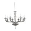 Immagine di Lampadario Classico Artigianale In Vetro Per Salone Villa 8 Luci Ondaluce