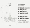 Immagine di Lampadario Per Salone Classico Vetro Classico 8 Luci Tebe Ondaluce