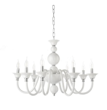 Immagine di Lampadario Per Salone Classico Vetro Classico 8 Luci Tebe Ondaluce