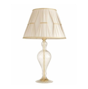 Immagine di Lampada Da Tavolo Classica Vetro Trasparente Oro Roxanne Ondaluce