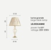 Immagine di Lampada Da Tavolo Classica Vetro Trasparente Oro Roxanne Ondaluce