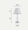 Immagine di Lampada Da Tavolo Cromo In Vetro Bach Con Paralume Bianco Ondaluce
