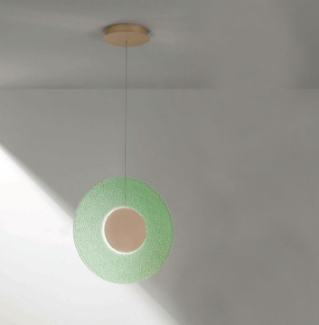 Immagine di Sospensione Led Disco Vetro Graniglia Colorato Candy Ondaluce