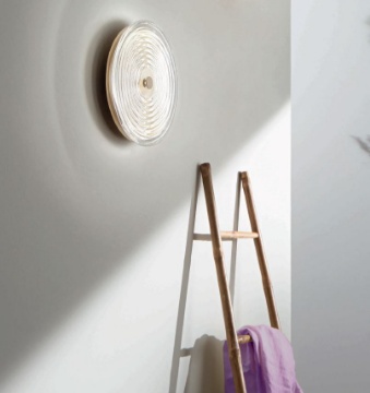 Immagine di Applique Led Disco Vetro Righe Colorato Jokey Ondaluce