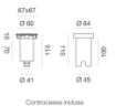 Immagine di Faretto Calpestabile Quadrato Per Esterni Led 3000k IP67 GES221C Gea