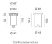 Immagine di Faretto Da Pavimento Esterno Incasso Calpestabile Rotondo Led 3000k GES220C Gea