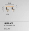 Immagine di Applique Spot 2 Luci Orientabili Legno Cemento Kisa AP2 Fan Europe