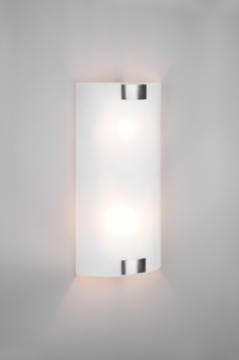 Immagine di Applique Rettangolare Paralume Vetro Bianco Inserti Nichel Pura Trio Lighting 