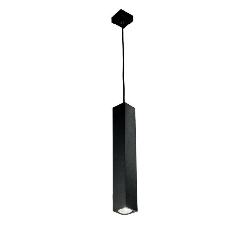 Immagine di Sospensione Per Isola Cucina Tubo Squadrato 40 cm Aloa GU10 Led Ondaluce
