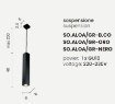 Immagine di Sospensione Per Isola Cucina Tubo Squadrato 40 cm Aloa GU10 Led Ondaluce