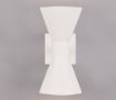Immagine di Applique Esterna Bianca Doppio Cono Biemissione GU10 IP44 Ardas Trio Lighting