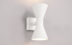 Immagine di Applique Esterna Bianca Doppio Cono Biemissione GU10 IP44 Ardas Trio Lighting