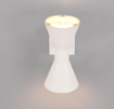 Immagine di Applique Esterna Bianca Doppio Cono Biemissione GU10 IP44 Ardas Trio Lighting
