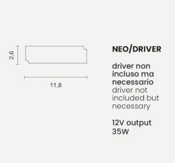 Immagine di Driver 12V 35w Per Segnapassi Da Esterno Neo Ondaluce