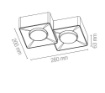 Immagine di Faretto In Gesso Da Soffitto 2 Luci Led Gx53 Athen Q2 Intec Light